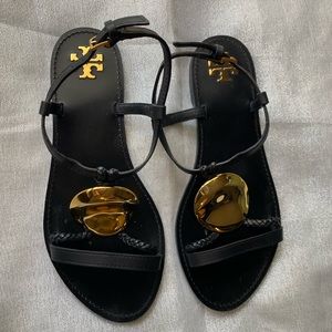 Tory Burch black sandals size 5 m